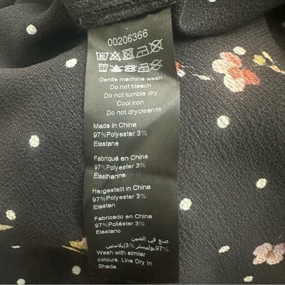 City Chic Spot The Petal Black Floral polka dot print Relaxed fit Button Up XXL - Picture 13 of 15